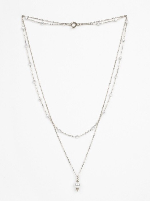 SV 2LINE SWAN PEARL NECKLACE