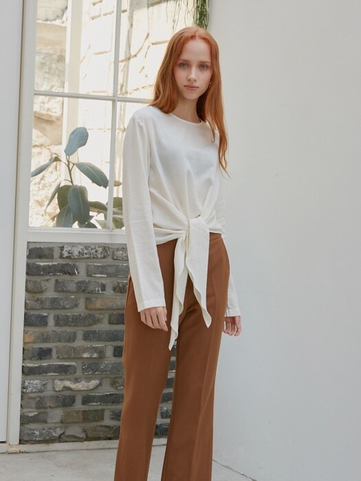 KNOTED BLOUSE_IVORY