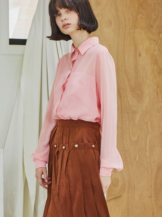 Four Seasons Chiffon Blouse_Pink