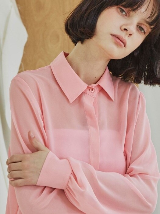 Four Seasons Chiffon Blouse_Pink