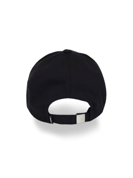 Red COTTON_BLACK SMALL LOGO BALL CAP