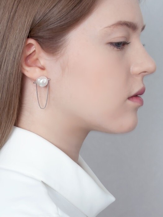 Twinkle pearl stud Earring_S