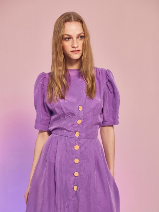Cupra Button Dress in 2colors