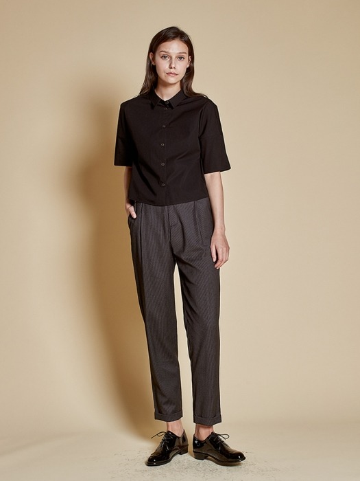 Back Pleats Shirts_Black