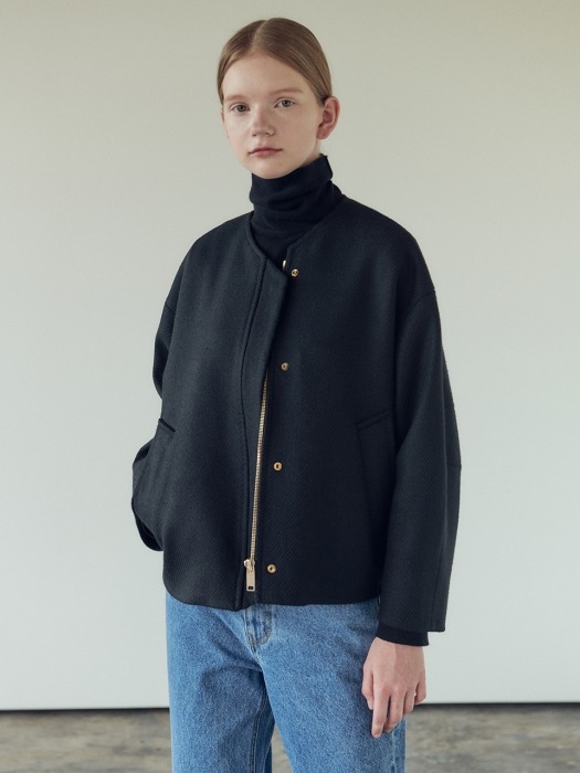 19FN wool blouson jacket [BK]