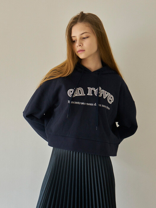 MTOF3 CROPPED HOODY(NAVY)