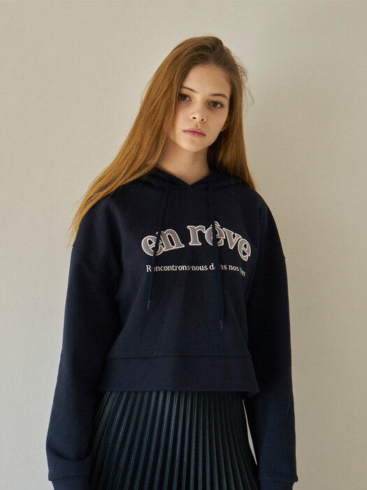 MTOF3 CROPPED HOODY(NAVY)