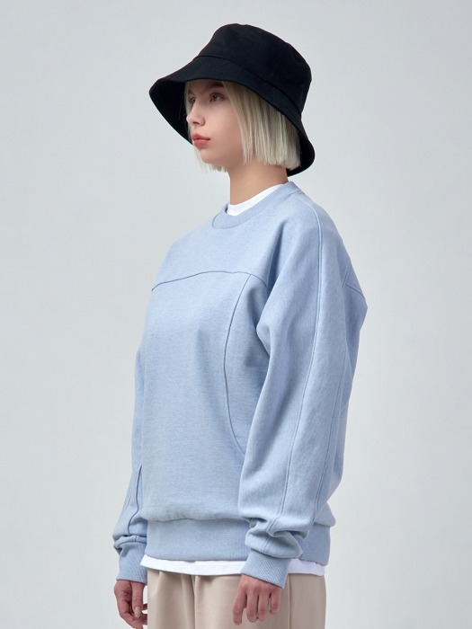 Unisex Embroidered Sweatshirt KIZ_01_M.BLUE_MEDIUM