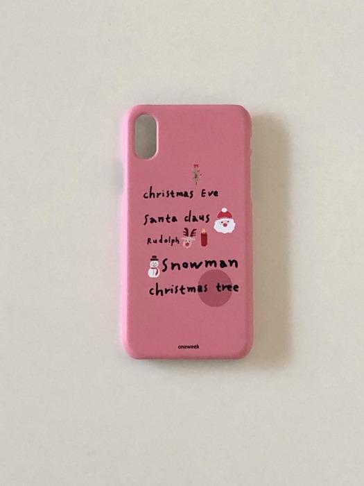 merry christmas iphone case - pink