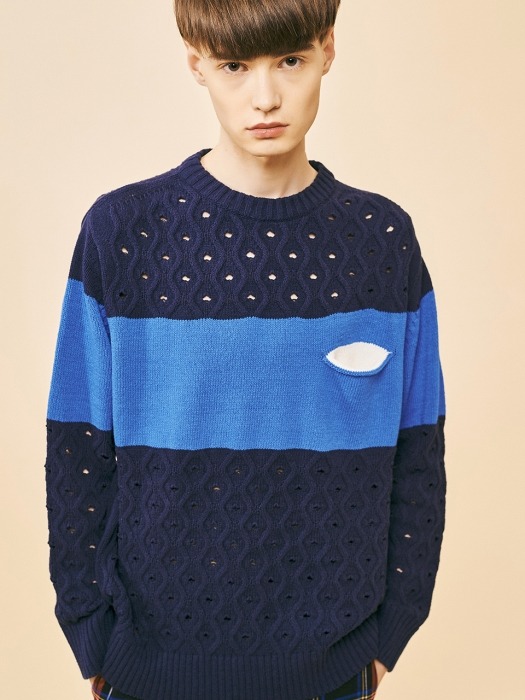 Cable Scsi Sweater_NAVY
