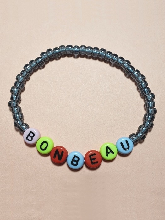 Color point initial beads bracelet 이니셜 컬러포인트 비즈팔찌 3color