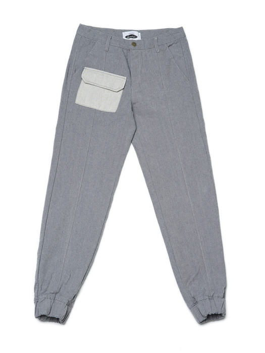 Dual Denim Jogger Pants (gray)