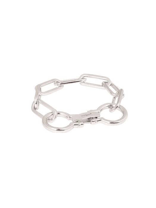 Volumed Clip Chain Bracelet [silver]