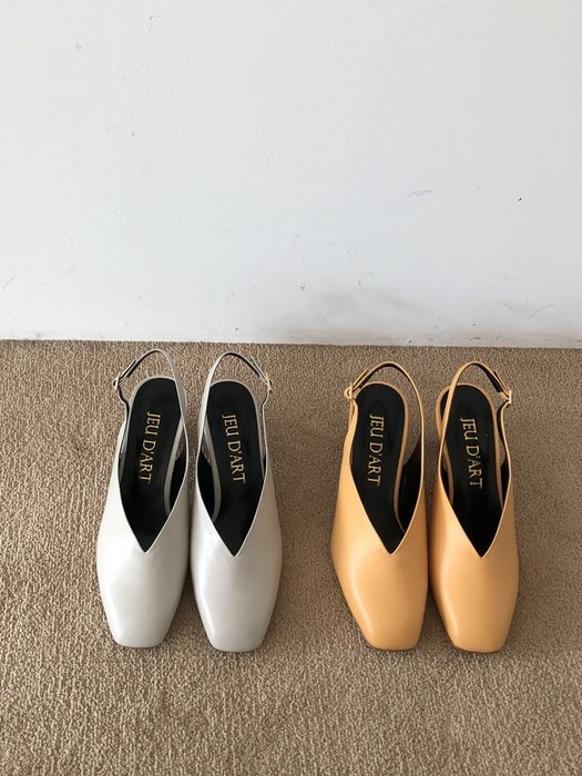 maryam wood heel slingback yellow