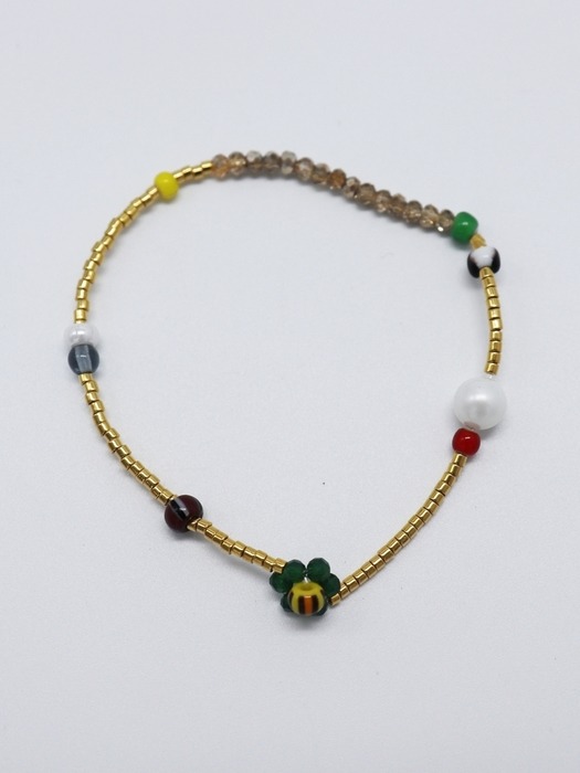 Mini flower multi beads Bracelet 담수진주 꽃 비즈팔찌 5color