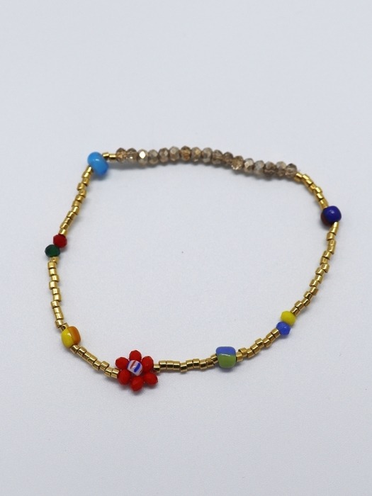 Mini flower multi beads Bracelet 담수진주 꽃 비즈팔찌 5color