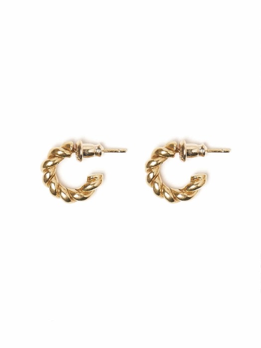 ROPE EARRING_Gold_S