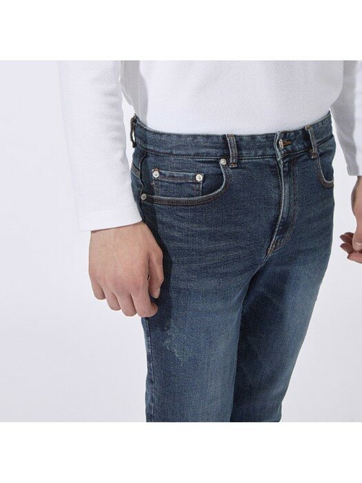 hem detail slim fit denim pants_CWPAA20581BUX