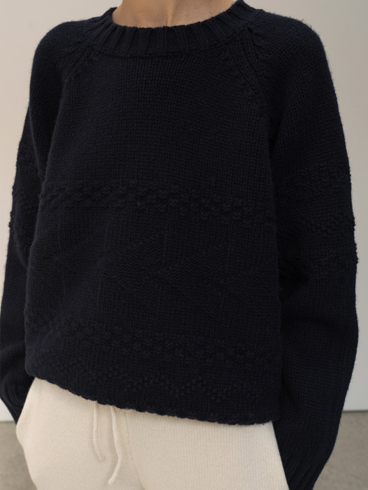 cable knit (navy)