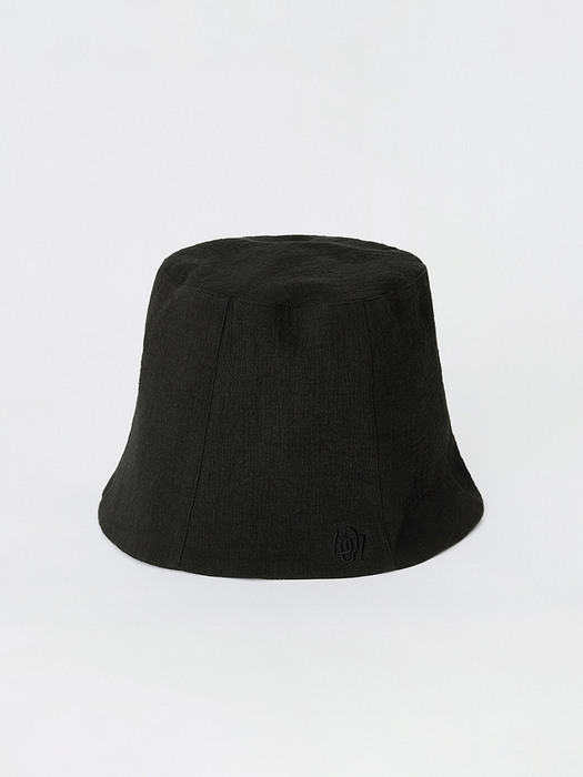 WRINKLE BUCKET HAT - BLACK