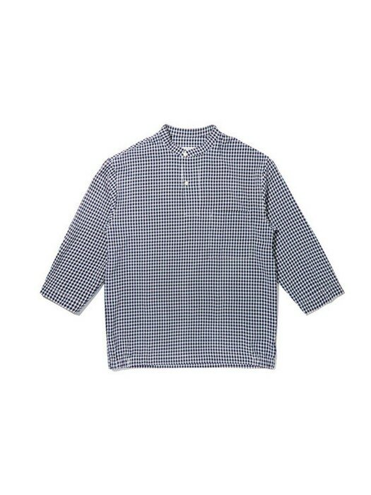 waist-band 3/4 check shirt_CWSAM20336NYX