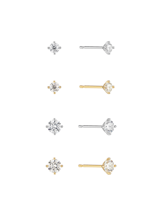 [Silver925]Moissanite 0.25Carat,0.1Carat Earring_DE0001