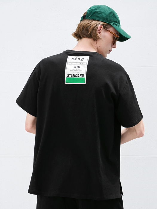G 와펜 반팔 티셔츠 [BLACK] / S21D05017