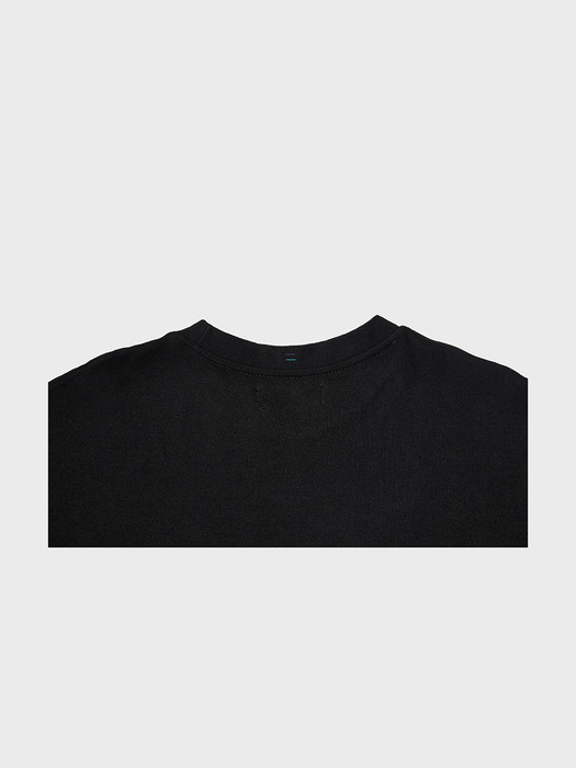 드로잉 자수 반팔 티셔츠 (블랙)