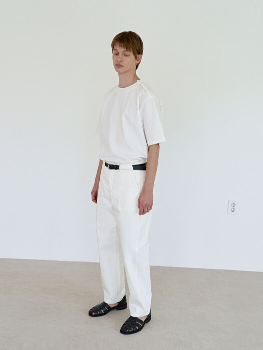 curved cutting pants (ivory)