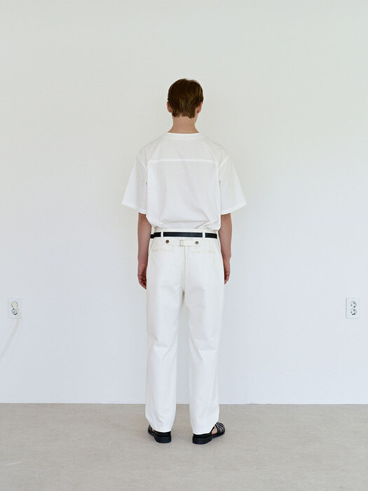 curved cutting pants (ivory)