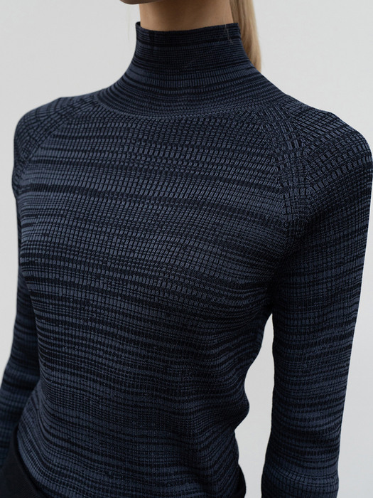 21FW TURTLE NECK KNIT - NAVY