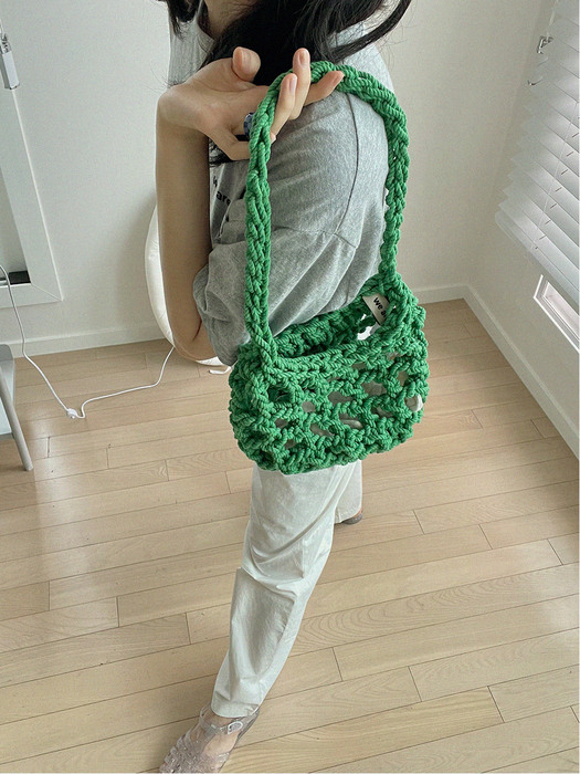 Net crochet bag (green)
