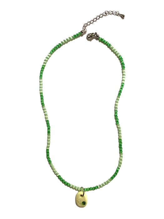 [단독] bead mix necklace_green