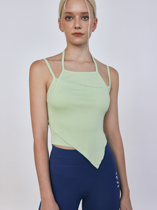 OBLIQUE LINE SLEEVELESS 라임