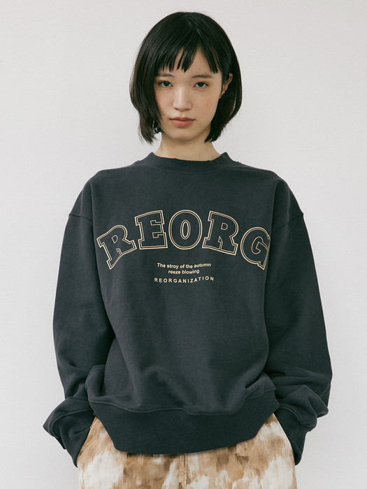 NUE REORG DOUBLE LINE LOGO SWEATSHIRTS DARK GRAY