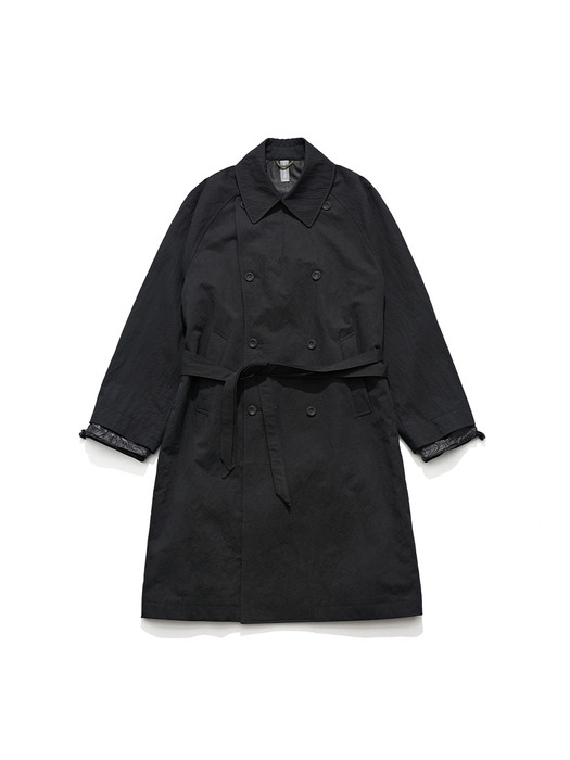 OVERSIZED TRENCH COAT / BLACK