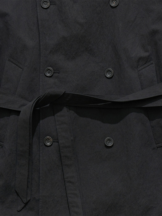 OVERSIZED TRENCH COAT / BLACK