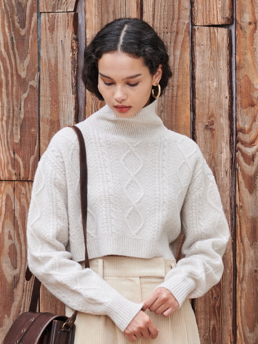 Wool Cropped Turtle Neck