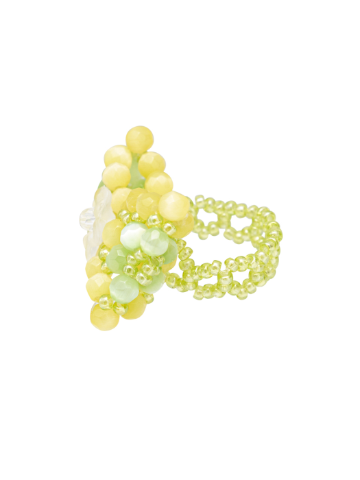 Blooming Beads Ring (Yellow)