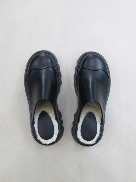 Lucas Shearling-Lined Mules Black