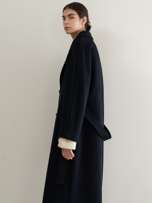 CO CASHMERE TAILORED COAT_NAVY
