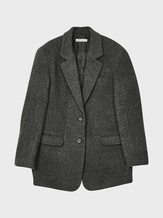 over size wool jacket_charcoal