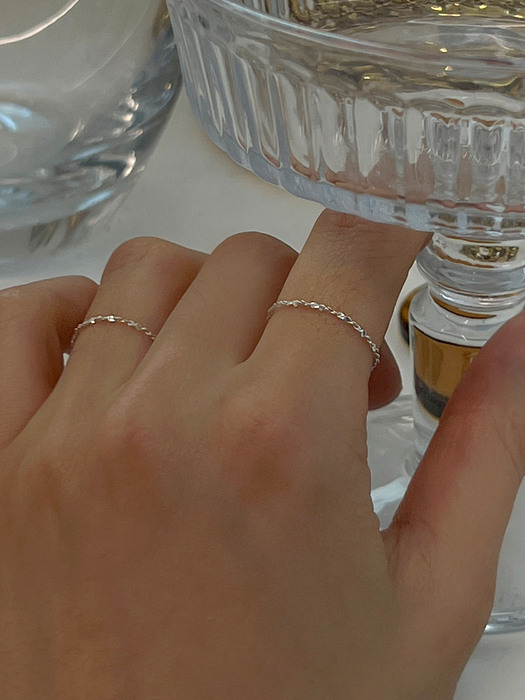 [SILVER925] TWINKLE CHAIN RING