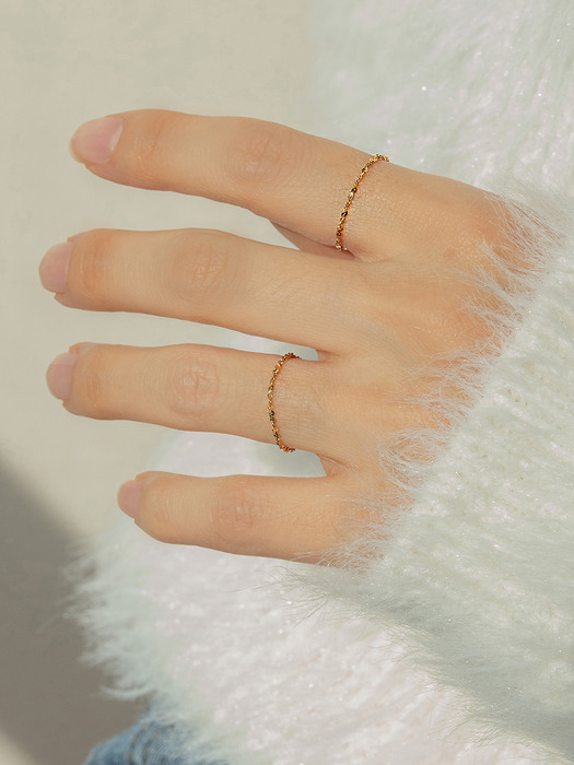 [SILVER925] TWINKLE CHAIN RING