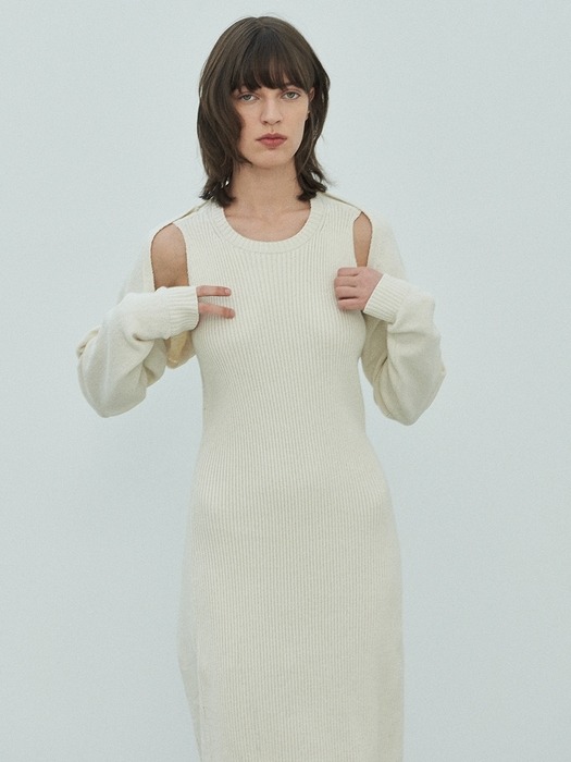 BOLERO LAYERED DRESS (ivory)