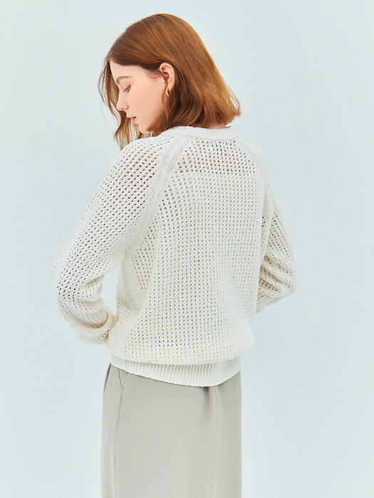 PUNCHING ROUND PULLOVER(sand ivory)