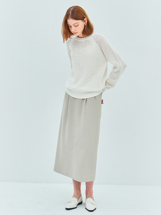 PUNCHING ROUND PULLOVER(sand ivory)
