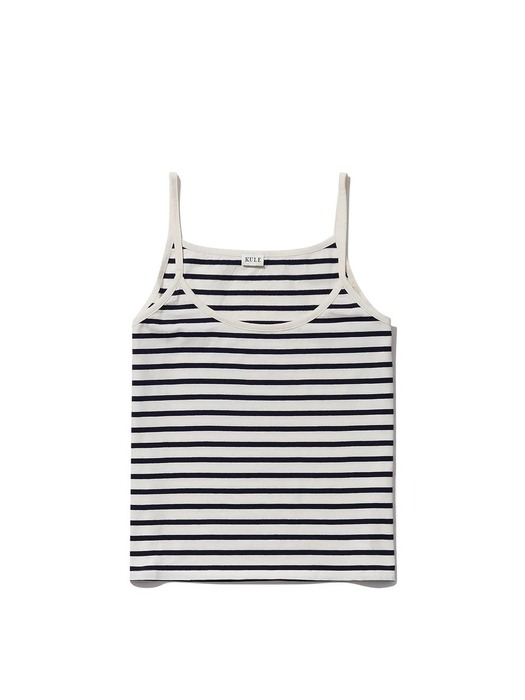 The Spaghetti Tank - Cream/Navy