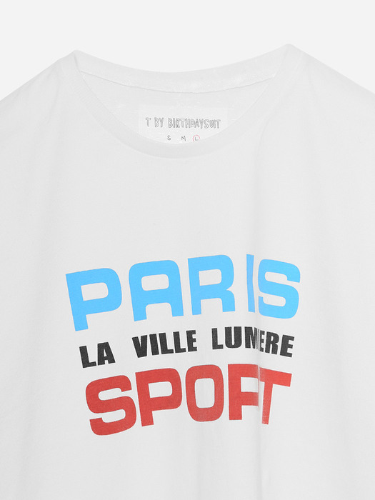PARIS SPORT T-SHIRT_WHITE/BLUE