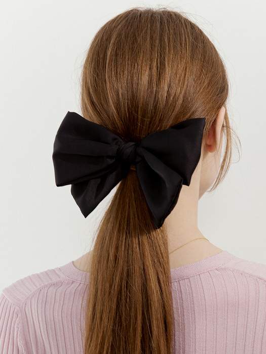 Romantic Ribbon Hairpin, Jeanne (Black)